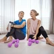Гантели для фитнеса неопреновые Gymtek Hex 2х3кг фиолетовый - изображение 5
