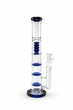Бонг стеклянный Triple 2 Blue с Honeycomb и льдом 41 см - изображение 1