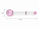 Скляна трубка для куріння Oil Ring Pink - зображення 3