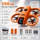 Мини квадрокоптер V66 Mini с HD камерой, FPV Wi-Fi, до 200 м, до 24 мин полета, 2 аккумулятора + батарейки в пульт - изображение 1