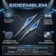 3D-эмблемы для кузова автомобиля SideEmblem, сине-серебристые, 2 штуки - изображение 1