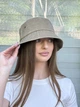 Панама женская хлопковая потертая Vintage бежевая - изображение 3