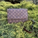Женская Мини Сумочка Клатч Луи Витон Карта Сумка Через Плечо На Цепочке Louis Vuitton Коричневый Классический Логотип (390854) - изображение 5