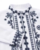 Вышиванка для мальчика с птичками праздничная В-7123 лен 164см белая с черным орнаментом (7019876164) - изображение 6