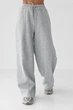 Спортивные штаны палаццо с накладным карманом Lurex Серый M (7117) - изображение 1