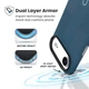 Чехол Speck Presidio2 Grip ClickLock для iPhone 17 Air Deep Sea / Silver Metallic / Spell Blue with MagSafe (150968-3261) - изображение 3