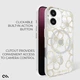 Чехол Case-Mate Floral Gems для iPhone 16 Plus Gold with MagSafe (CM054374) - изображение 13