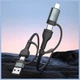 Кабель 3mk Hyper Cable N-Series USB-A/USB-C to USB-C/Lightning 1.2m (5903108680363) - изображение 4