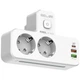 Удлинитель Beline с LED подсветкой 2xUSB-A/USB-C/2xAC White BLNPH01 (5906849664142) - изображение 1