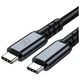 Кабель 3MK Hyper Cable N-SERIES USB-C Thunderbolt 4 1m 48V/5A 40Gb/s 240W 8K60Hz Black (5903108682008) - изображение 7