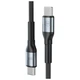 Кабель 3MK Hyper Cable N-SERIES USB-C to USB-C 2m 20V/3A 60W Black (5903108680226) - изображение 2