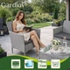 Комплект садових меблів із ротанга Gardlov 26910 диван + 2 крісла + кавовий столик, водостійкі подушки Сірий - зображення 8
