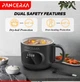 Электрическая мини-мультиварка (электрокастрюля) PANCERKA 1,6 л, 550 Вт, HD цифровой дисплей, сенсорное управление, 8 режимов, пароварка, 220–240 В, черный - изображение 4