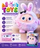 Интерактивный AI зайчик AITOYS Розовый — умная плюшевая игрушка с анимированными глазами, музыкой и голосовым взаимодействием, USB Type-C - изображение 1