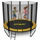 Батут 252 см Fitonix с высокой защитной сеткой и лестницей усиленная стальная рама нагрузка до 120 кг чёрно жёлтый цвет для детей и взрослых во двор дома в сад батуты 2.5 м два метра большой надёжный безопасный - изображение 9