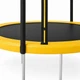 Батут 252 см Fitonix с высокой защитной сеткой и лестницей усиленная стальная рама нагрузка до 120 кг чёрно жёлтый цвет для детей и взрослых во двор дома в сад батуты 2.5 м два метра большой надёжный безопасный - изображение 11