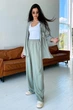 Жіночий костюм з турецького котону з сорочкою та брюками Seventeen L-XL Зелений (2000000166827) - зображення 1