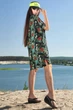 Жіноча пляжна туніка з льону з квітковим принтом Seventeen L-XL Зелений (2000000151632) - зображення 4