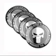 Наклейки для колпачков с логотипом PUNISHER каратель 56 мм череп - изображение 4