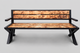 Лавка зі спинкою AXIS Forge Bench метал дерево світле метал чорний 160 см - зображення 1