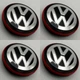 Колпачки для дисков Volkswagen 56 мм 52 мм 6C0601171 заглушки фольцваген GTI черные с красным - изображение 1