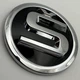 Эмблема Skoda 79 мм 80 мм значок Octavia Tour, A5,Fabia,Rapid, Superb 5J0853621AAUL хром черный (шкода) - изображение 2