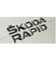Таблички шильдики емблема написи Rapid Skoda (шкода) хром шкода рапід 2 штуки - зображення 3