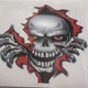 Наклейка Punisher карач череп пунішер чорна skull скілет 180 мм 180 мм вінілова світловідбивна - зображення 3
