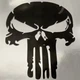 Наклейка Punisher карач череп пунішер чорна skull 10 см - зображення 1