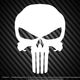 Наклейка Punisher каратель череп пунишер рефлективная светоотражающая skull 100 мм - изображение 2