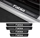 Защитная пленка накладка на пороги для шкода Skoda Fabia Черный Карбон наклейки светоотражающие надписи - изображение 1