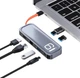Перехідник adapter ROCK TR06 6-in-1 Type-C to HDMI 4K / 3xUSB 3.0 / RJ45 Gigabit Ethernet / Type-C PD Сірий - зображення 2