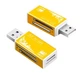 Картридер USB 2.0 4 in 1 MS/microSD/SDHC/T-Flash/M2 кардридер Card Reader Метал корпус Золотой - изображение 1