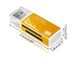 Картридер USB 2.0 4 in 1 MS/microSD/SDHC/T-Flash/M2 кардридер Card Reader Метал корпус Золотой - изображение 6