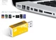 Картридер USB 2.0 4 in 1 MS/microSD/SDHC/T-Flash/M2 кардридер Card Reader Метал корпус Золотой - изображение 12
