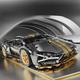 Конструктор сіро-золотий Lamborghini 1:14 – рульовий механізм, диференціал - зображення 8