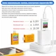USB Type-C тестер ATORCH BRIHERE B10 600W 6A(12А) — цифровий вимірювач напруги, струму та потужності 4.5-50V, USB амперметр, вольтметр, тестер зарядки смартфона, Білий - изображение 5