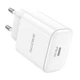 Мережевий Зарядний Пристрій Borofone BA81A 1USB-C PD/QC 20W Бiлий - зображення 6