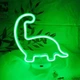 Неоновый ночник Динозавр, светильник, USB, питание через PowerBank и батарейки, зеленый (WLS-QX-NH2400G). - изображение 1