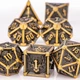 Набір металевих гральних кубиків DnD Skull & Dragon 7 шт., коричневий - зображення 4