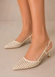 Босоножки слингбэки женские Fashion 37 23,5 см бежевые 405 - изображение 1
