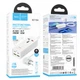 Мережевий подовжувач Hoco AC10A 2U 1P 2C 65W (1.5м) — White (785031) - изображение 3
