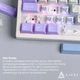 Бездротова Механічна Ігрова Клавіатура Ajazz AK980 V2 Purple з TFT-екраном, 2.4G/Bluetooth/Кабель - изображение 12