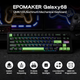 Беспроводная механическая клавиатура Epomaker Galaxy 68 Black, из алюминиевого корпуса, 65%, RGB подсветки, 2.4G/Bluetooth/USB - изображение 8