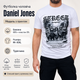 Футболка Daniel Jones мужская хлопковая с крупным streetwear-принтом,L,Белый - изображение 2