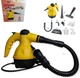 Бытовой ручной пароочиститель Steam Cleaner DF-A001 Желтый 1000 Вт Электрический парогенератор с насадками для уборки дома - изображение 1