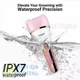 Епілятор VGR 6 в 1 V-733 PINK 12 насадок IPX7 LED дисплей - зображення 8