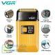 Электробритва VGR V-357 шейвер GOLD двойное лезвие 2 насадки выдвижной триммер IPX6 LED display - изображение 8