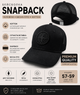 Бейсболка мужская snapback коттоновая с сеткой и вышевкой компас черная весна-лето р.57-59 - изображение 4