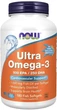 Дієтична добавка NOW Foods – Ultra Omega-3 (Риб'ячий желатин), 180 м'яких капсул (733739016652) - зображення 1